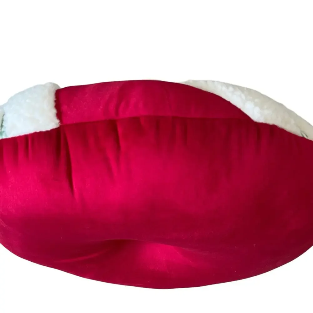Christmas PEPPERMINT CANDY Shaped Pillow 29x17 Holiday Red Swirl by Novogratz